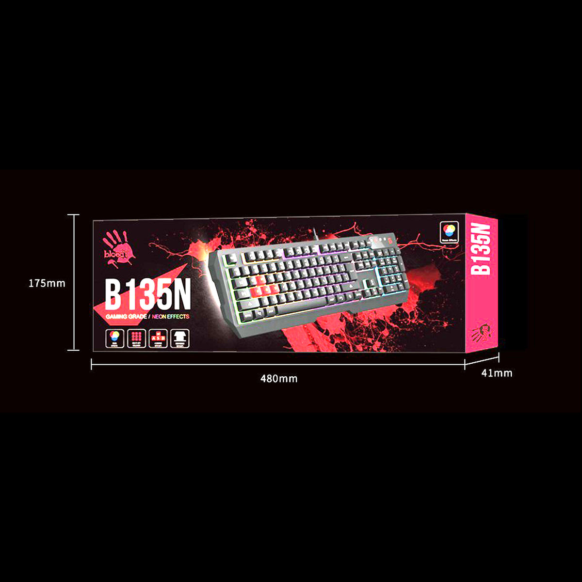 A4Tech Bloody B135N Neon Gaming Keyboard