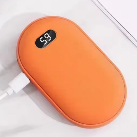 2-in-1 Rechargeable Hand Warmer & Portable Power Bank with Digital Display | Electric Pocket Hand Heater & Mobile Emergency Charger for Winter
