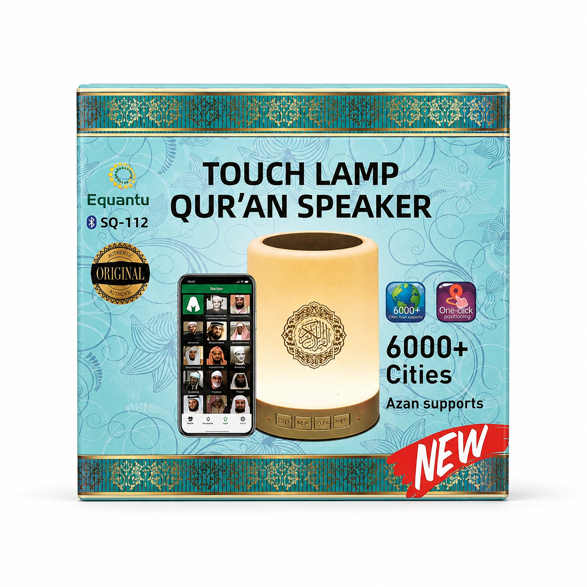 3 in 1 Smart Touch Lamp Quran Speaker and clock with Remote & App Control (SQ-122)  Ask for details