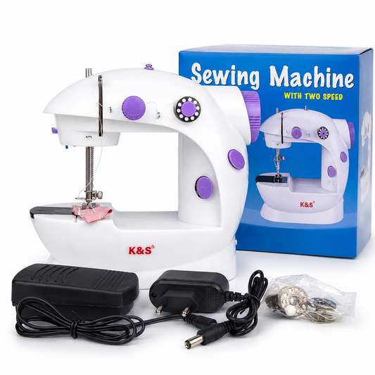 Portable Sewing Machine MLSM-202 | ডাবল স্পিড ও LED লাইট যুক্ত মিনি পোর্টেবল সেলাই মেশিন | Best Mini Sewing Machine for Home Use