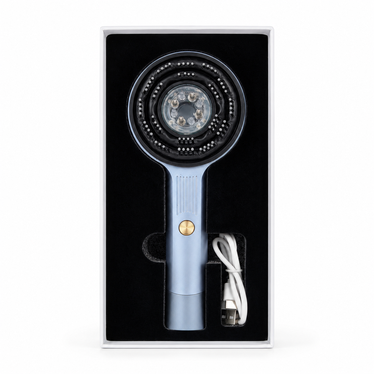 Magnetic Oil Dispensing Massage Comb (with Red Light Therapy)