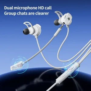 Plextone RX3 Pro Cyberpunk In-Ear Gaming Earphone – Wired Headset with Dual Microphones, Dynamic Driver Stereo Sound, Ergonomic Comfortable Fit & Tangle-Free Braided Cable